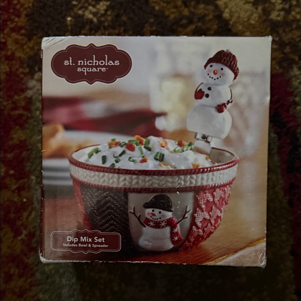 St. Nicholas Square Festive Snowman Dip Set